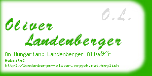 oliver landenberger business card